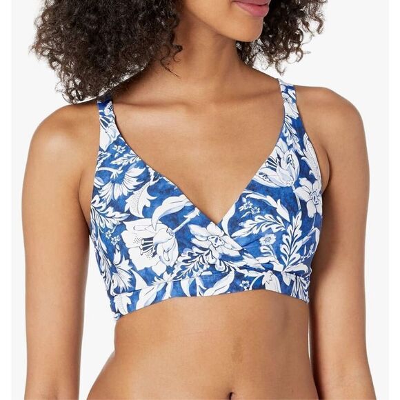 Seafolly Women's Standard F Cup Cross Front Bra Bikini Top Swimsuit size 6 - Picture 1 of 7